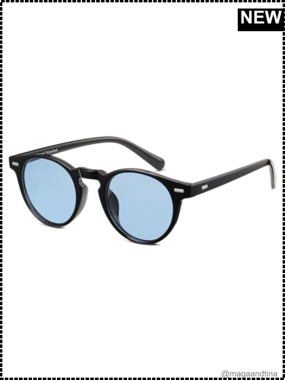 Classic Retro Round Polarized Sunglasses TR90 Frame UV400 Unisex